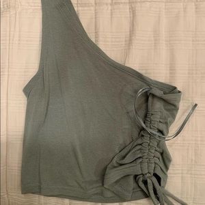 One Shoulder Green Pacsun Top